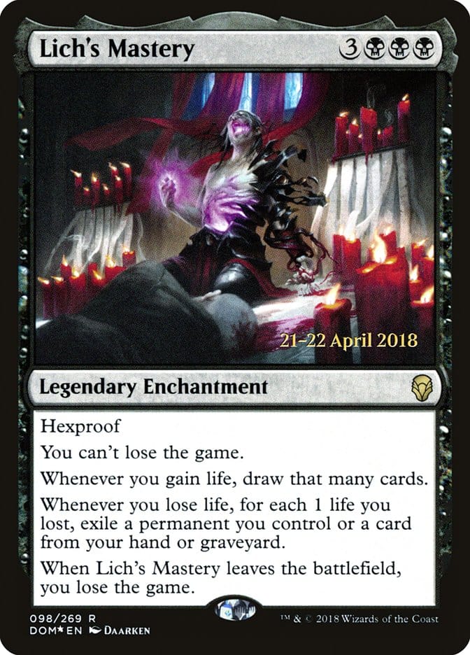 Lich's Mastery [Dominaria Prerelease Promos] Magic: The Gathering