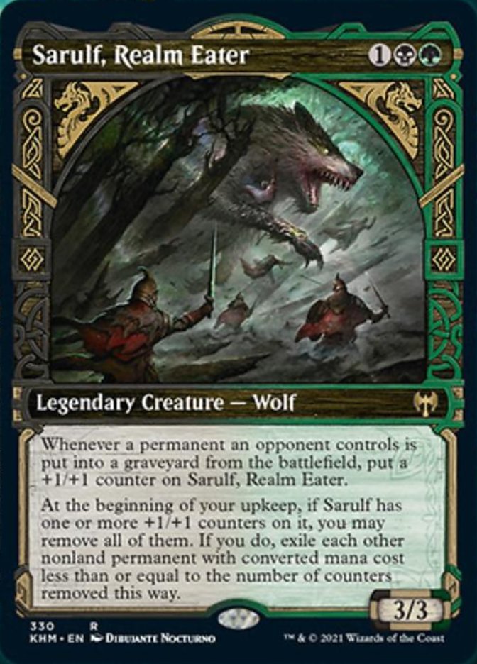 Sarulf, Realm Eater (Showcase) [Kaldheim] Magic: The Gathering