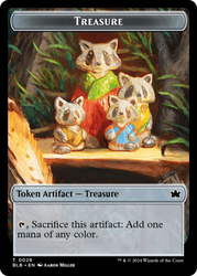 Treasure // Steampath Charger Double-Sided Token [Bloomburrow Tokens] Magic: The Gathering