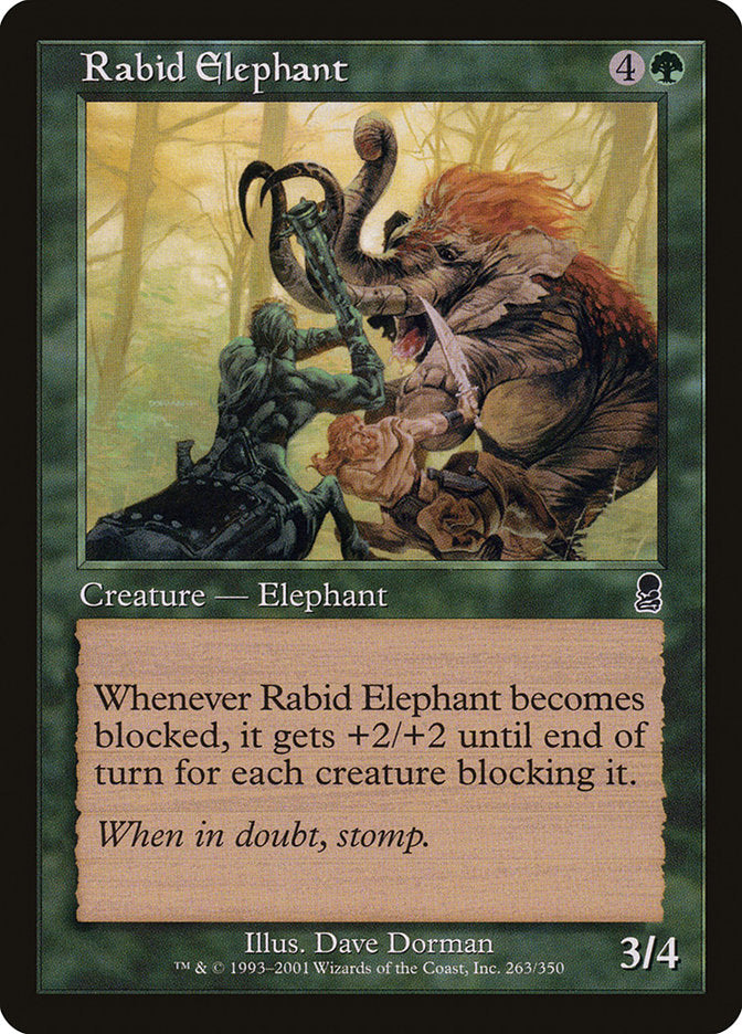 Rabid Elephant [Odyssey] Magic: The Gathering
