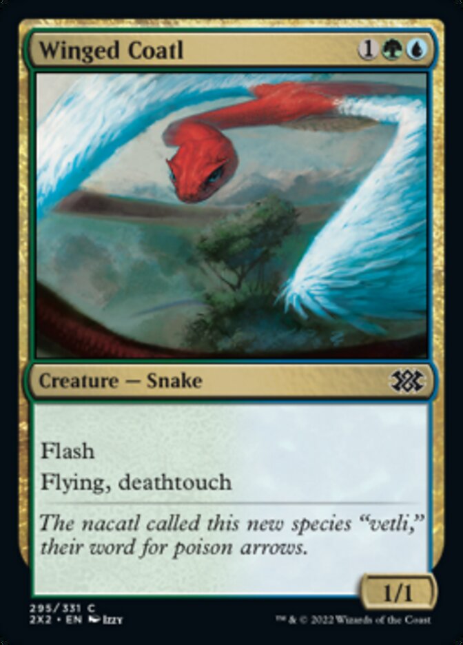Winged Coatl [Double Masters 2022] Magic: The Gathering