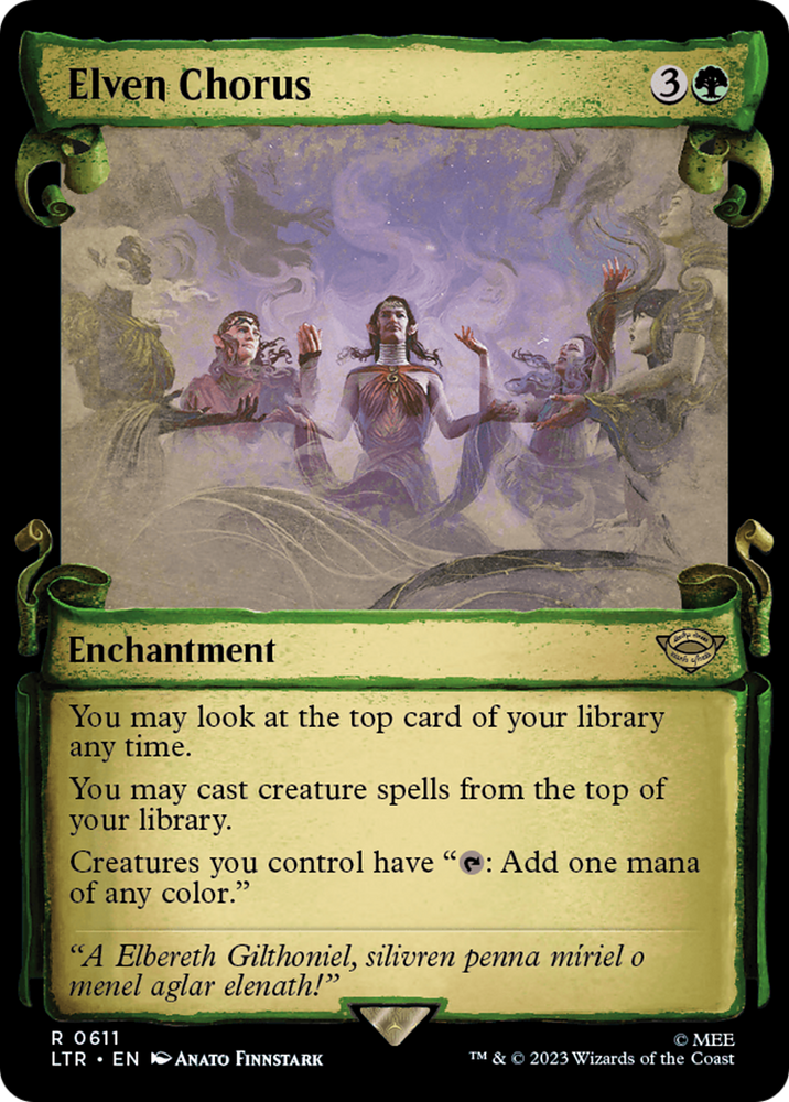 Elven Chorus [The Lord of the Rings: Tales of Middle-Earth Showcase Scrolls] Magic: The Gathering
