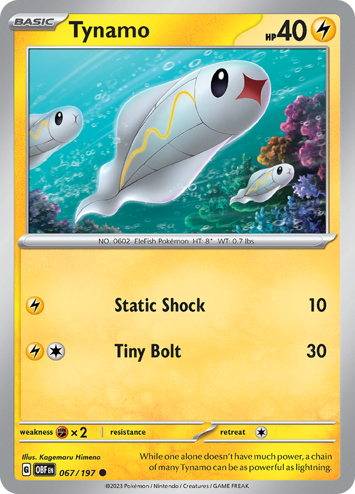 Tynamo (067/197) [Scarlet & Violet: Obsidian Flames] Pokémon