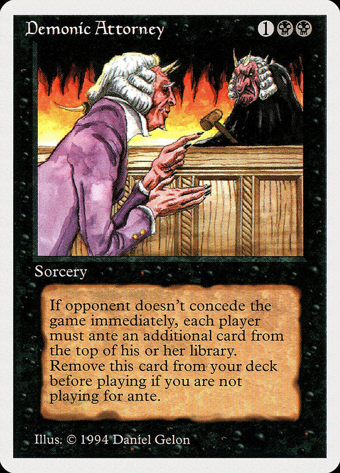 Demonic Attorney [Summer Magic / Edgar] Magic: The Gathering