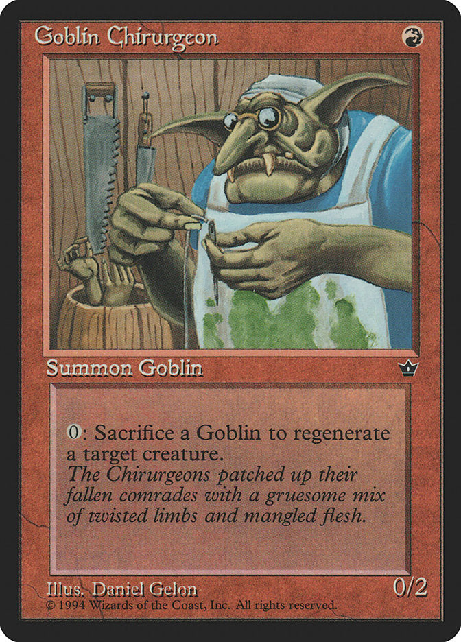 Goblin Chirurgeon (Daniel Gelon) [Fallen Empires] Magic: The Gathering