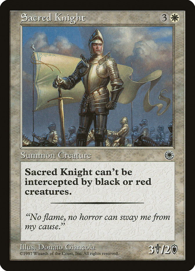 Sacred Knight [Portal] Magic: The Gathering