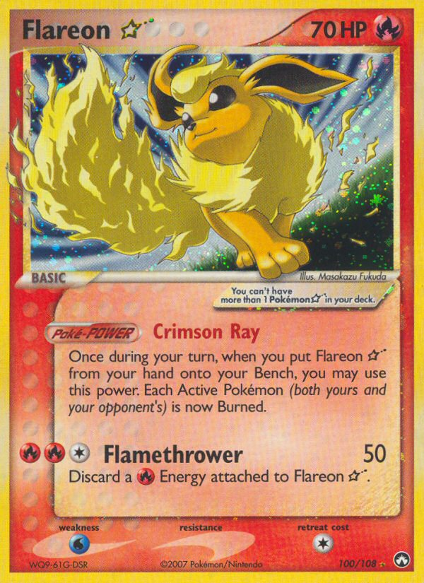 Flareon Star (100/108) [EX: Power Keepers] Pokémon