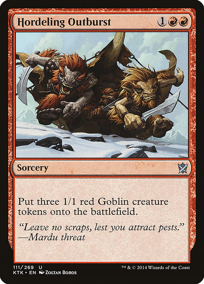 Hordeling Outburst [Khans of Tarkir] Magic: The Gathering