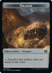 Cat Dragon // Treasure Double-Sided Token [Double Masters 2022 Tokens] Magic: The Gathering