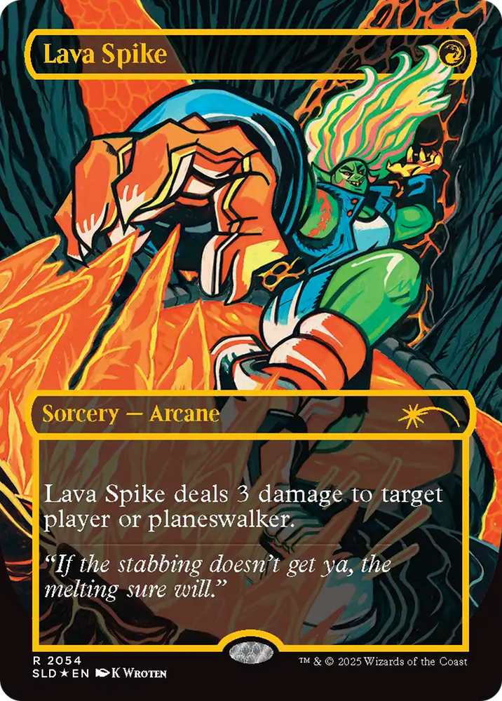Lava Spike (2054) (Raised Foil) [Secret Lair Drop Series] Magic: The Gathering