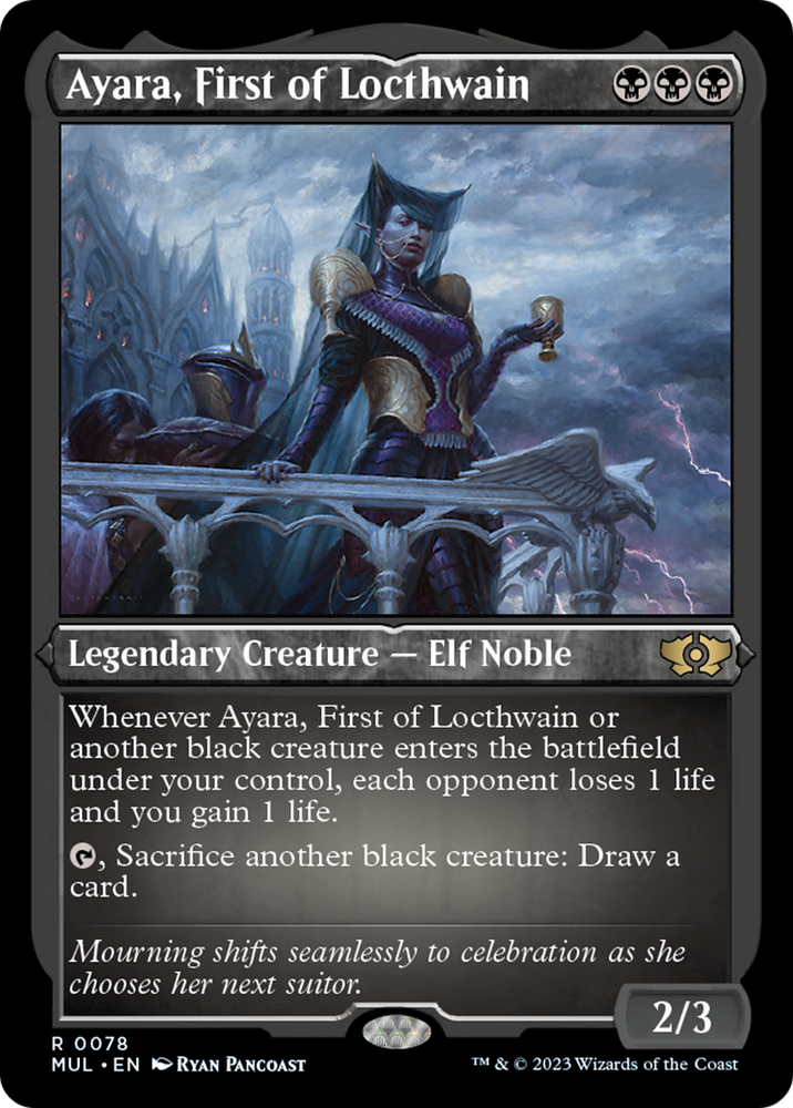 Ayara, First of Locthwain (Foil Etched) [Multiverse Legends] Magic: The Gathering