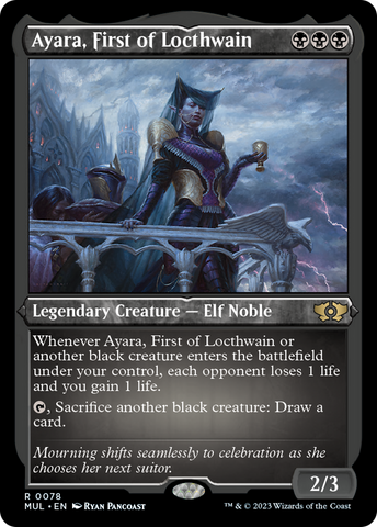 Ayara, First of Locthwain (Foil Etched) [Multiverse Legends] Magic: The Gathering