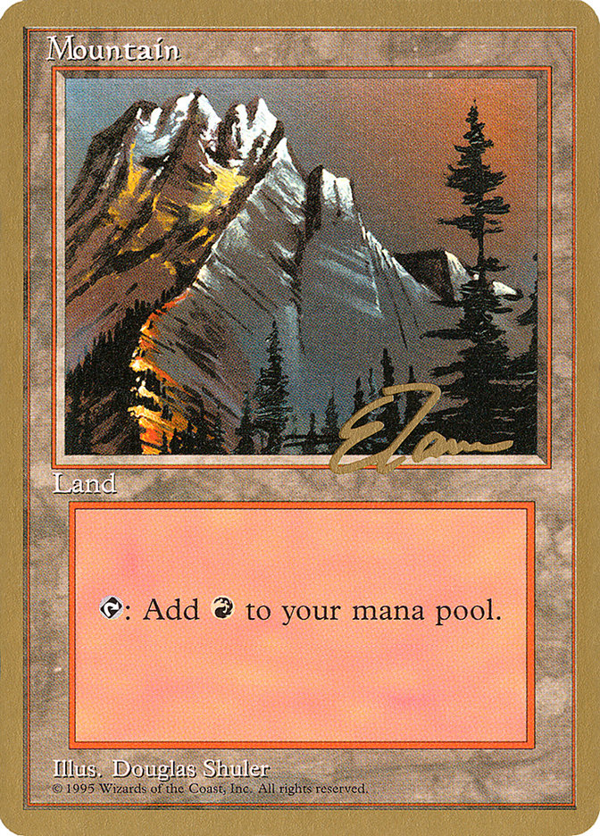Mountain (et373) (Eric Tam) [Pro Tour Collector Set] Magic: The Gathering