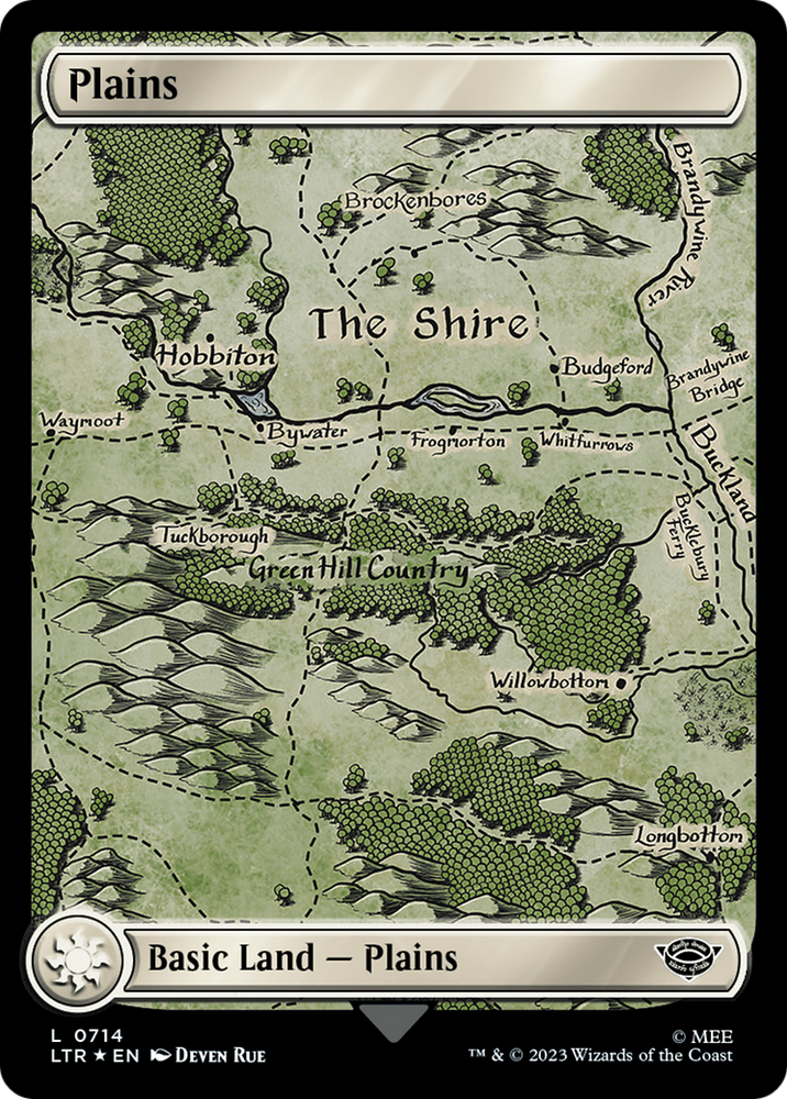 Plains (0714) (Surge Foil) [The Lord of the Rings: Tales of Middle-Earth] Magic: The Gathering