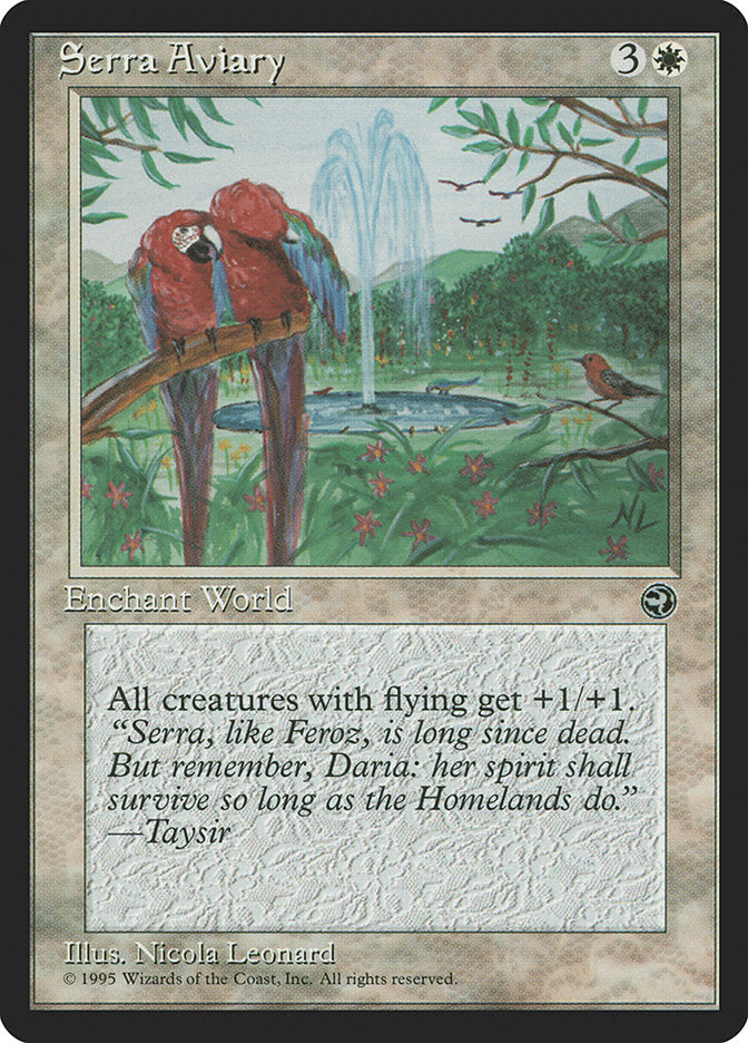 Serra Aviary [Homelands] Magic: The Gathering