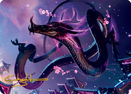 Junji, the Midnight Sky 1 Art Card (Gold-Stamped Signature) [Kamigawa: Neon Dynasty Art Series] Magic: The Gathering