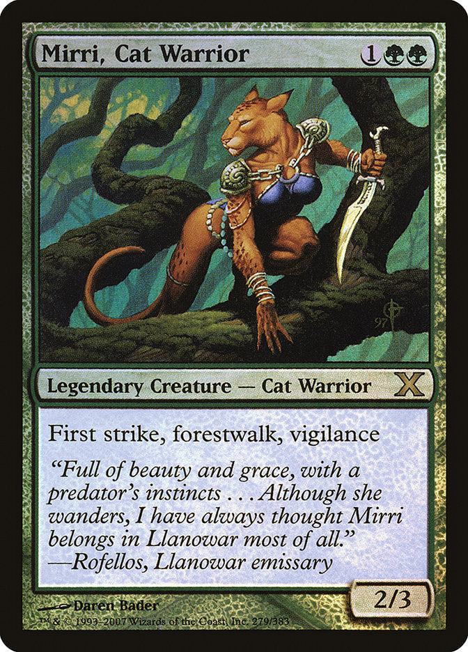 Mirri, Cat Warrior (Premium Foil) [Tenth Edition] Magic: The Gathering