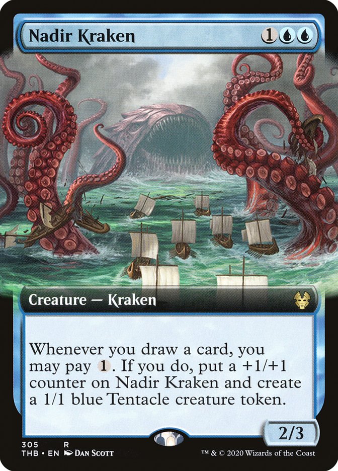 Nadir Kraken (Extended Art) [Theros Beyond Death] Magic: The Gathering