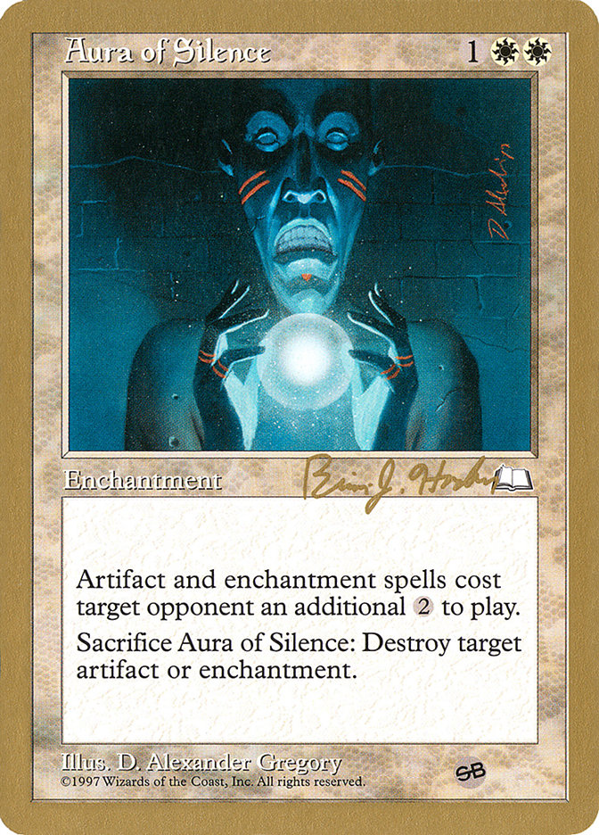 Aura of Silence (Brian Hacker) (SB) [World Championship Decks 1998] Magic: The Gathering