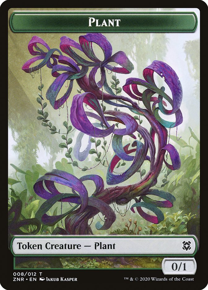 Kor Warrior // Plant Double-Sided Token [Zendikar Rising Tokens] Magic: The Gathering