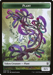 Kor Warrior // Plant Double-Sided Token [Zendikar Rising Tokens] Magic: The Gathering