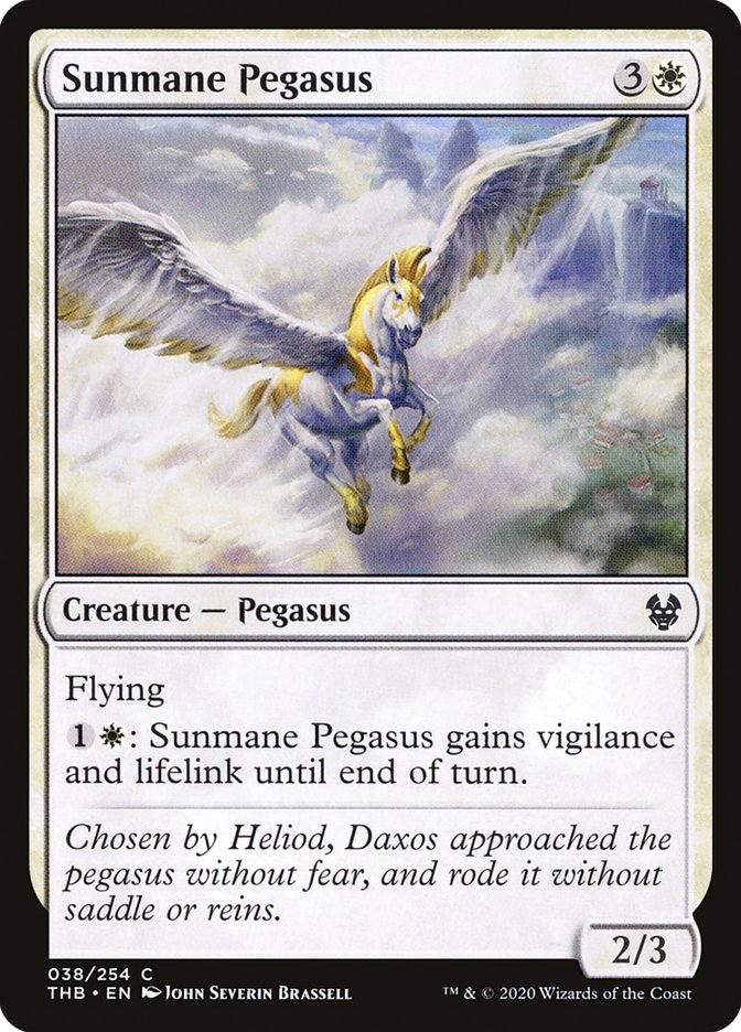 Sunmane Pegasus [Theros Beyond Death] Magic: The Gathering