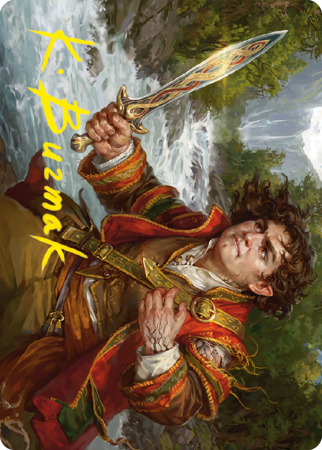 Frodo Baggins Art Card (16/81) (Gold-Stamped Signature) [The Lord of the Rings: Tales of Middle-earth Art Series] Magic: The Gathering