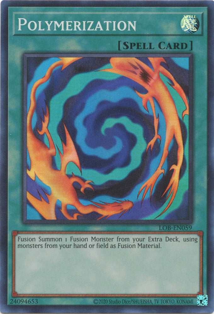 Polymerization (25th Anniversary) [LOB-EN059] Super Rare - Yugioh Cards For Your TCG Needs!