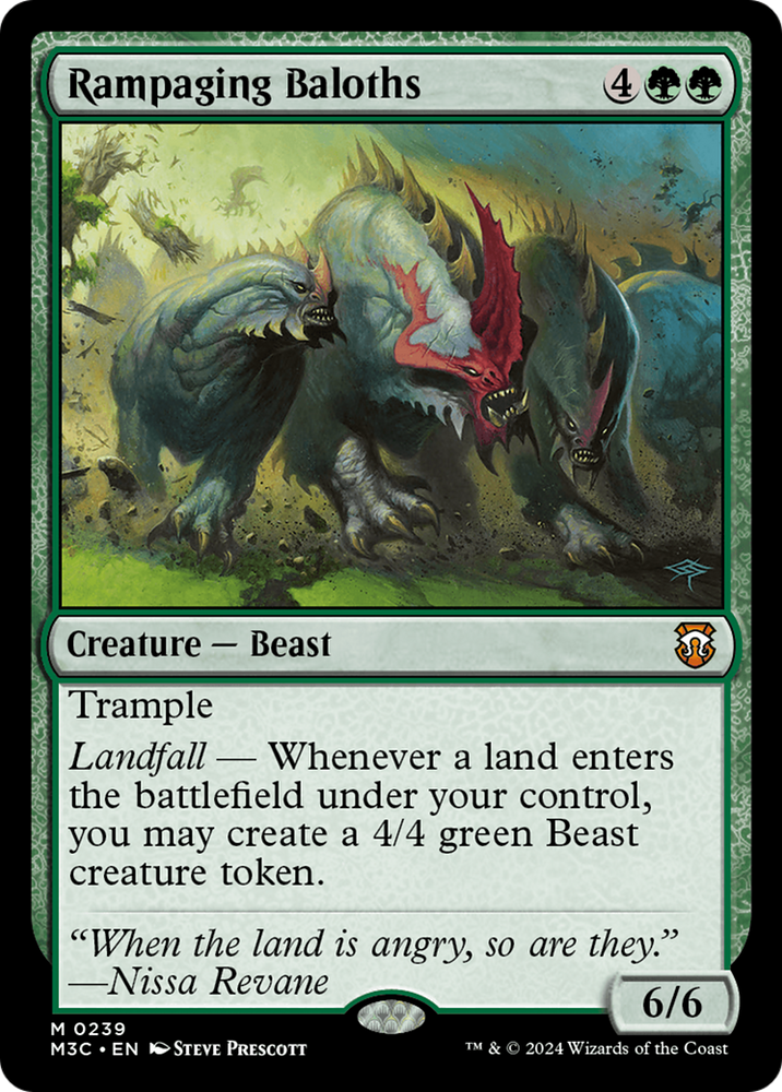 Rampaging Baloths (Ripple Foil) [Modern Horizons 3 Commander] Magic: The Gathering