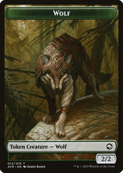 Wolf // Lolth, Spider Queen Emblem Double-Sided Token [Dungeons & Dragons: Adventures in the Forgotten Realms Tokens] Magic: The Gathering