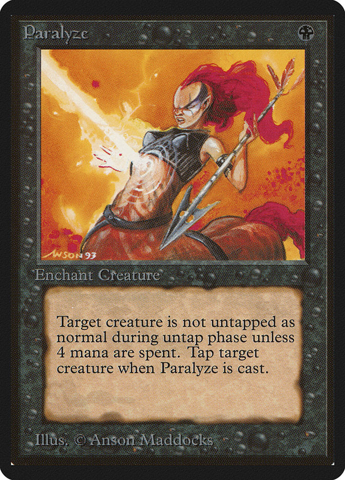 Paralyze [Beta Edition] Magic: The Gathering
