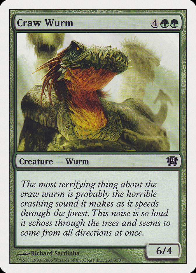 Craw Wurm [Ninth Edition] Magic: The Gathering