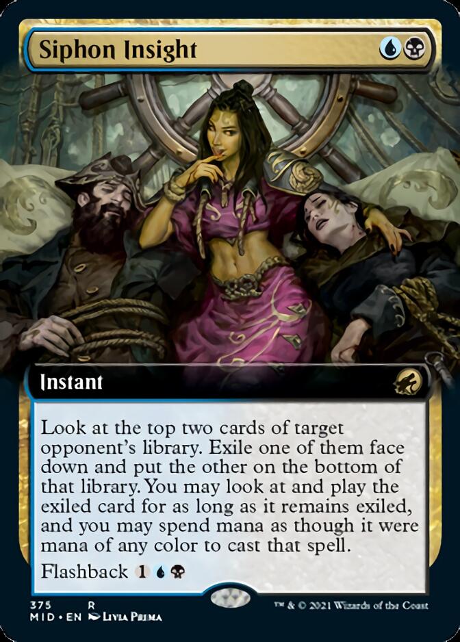 Siphon Insight (Extended Art) [Innistrad: Midnight Hunt] Magic: The Gathering