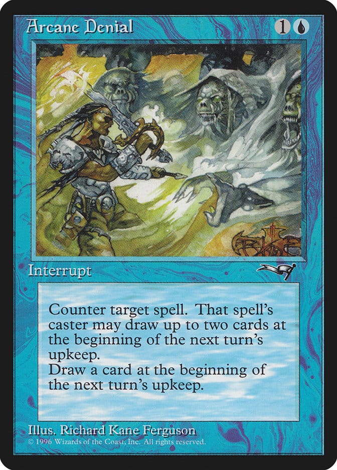 Arcane Denial (Holding Sword) [Alliances] Magic: The Gathering