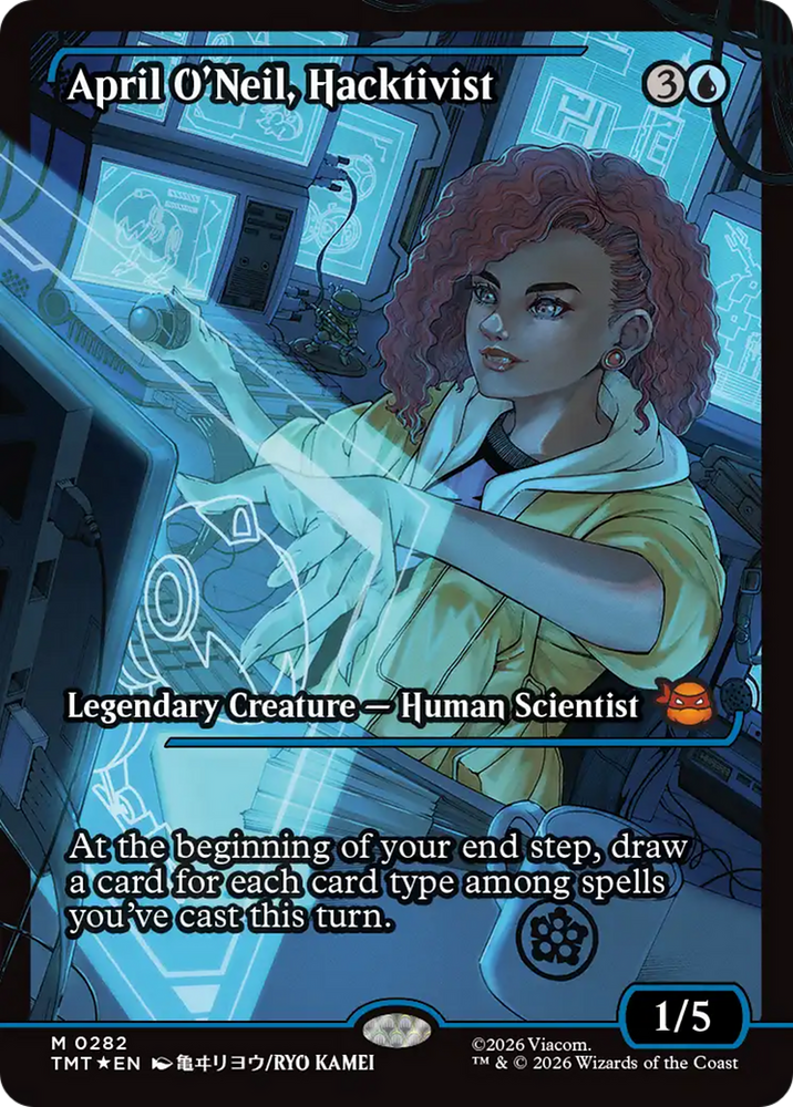 April O'Neil, Hacktivist (0282) (Showcase) [Teenage Mutant Ninja Turtles] Magic: The Gathering