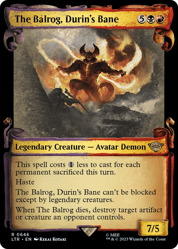 The Balrog, Durin's Bane [The Lord of the Rings: Tales of Middle-Earth Showcase Scrolls] Magic: The Gathering