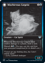 Mischievous Catgeist // Catlike Curiosity [Innistrad: Double Feature] Magic: The Gathering
