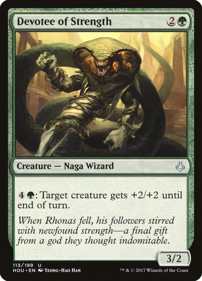 Devotee of Strength [Hour of Devastation] Magic: The Gathering