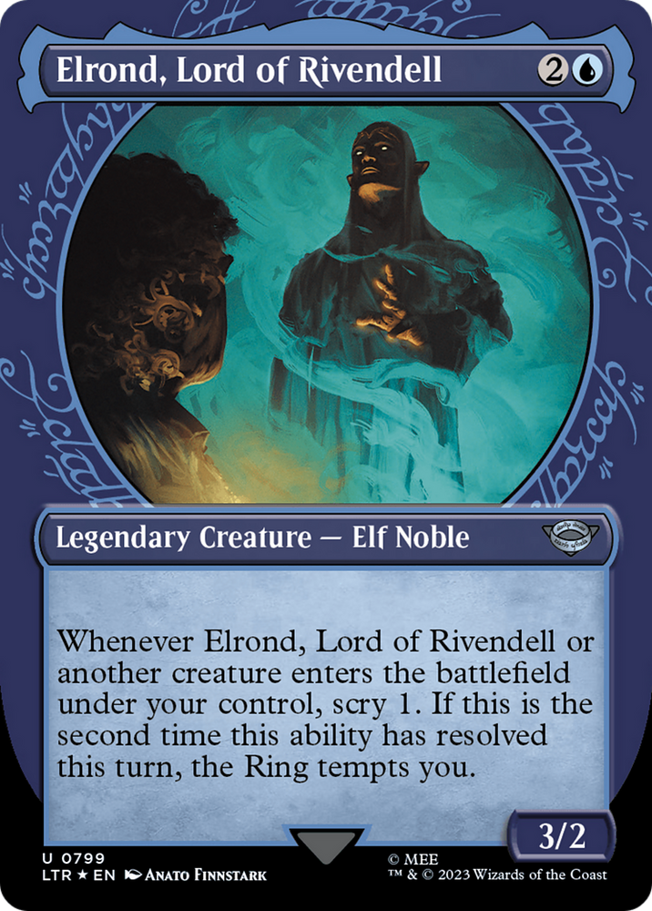 Elrond, Lord of Rivendell (Showcase) (Surge Foil) [The Lord of the Rings: Tales of Middle-Earth] Magic: The Gathering