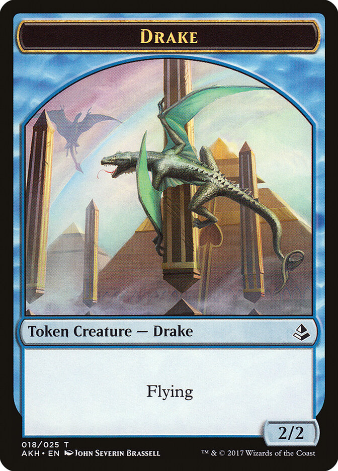 Anointer Priest // Drake Double-Sided Token [Amonkhet Tokens] Magic: The Gathering