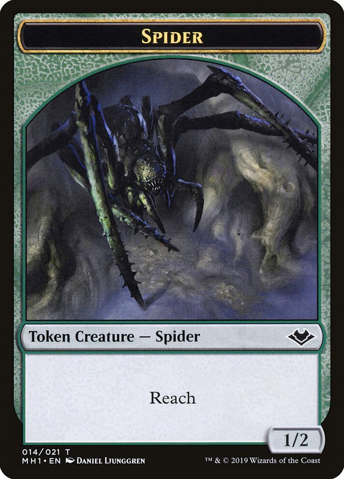 Soldier (004) // Spider (014) Double-Sided Token [Modern Horizons Tokens] Magic: The Gathering