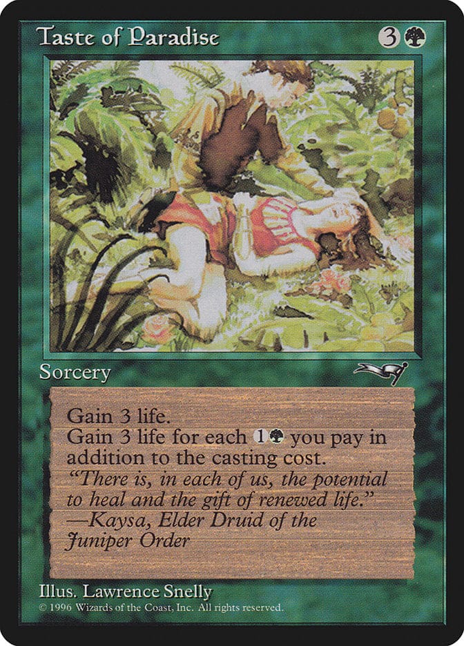 Taste of Paradise (Red Attire) [Alliances] Magic: The Gathering