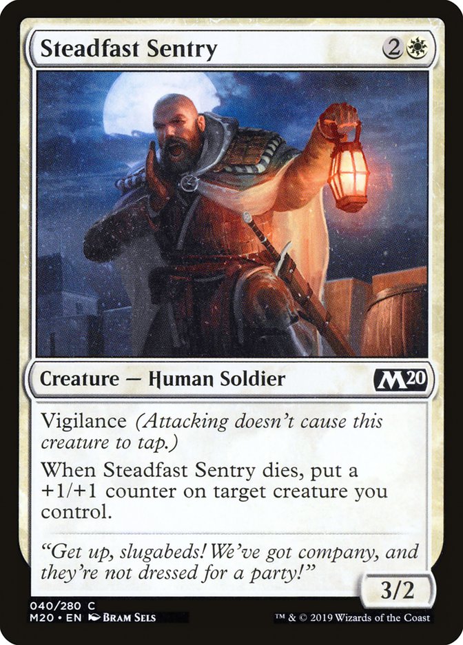 Steadfast Sentry [Core Set 2020] Magic: The Gathering