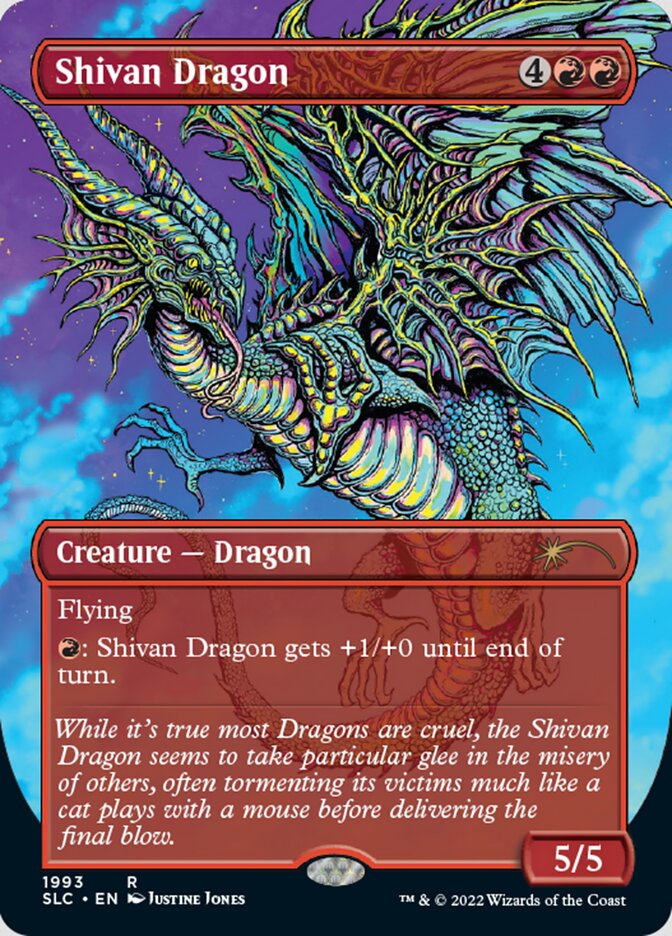 Shivan Dragon (Borderless) [Secret Lair Countdown Kit] Magic: The Gathering