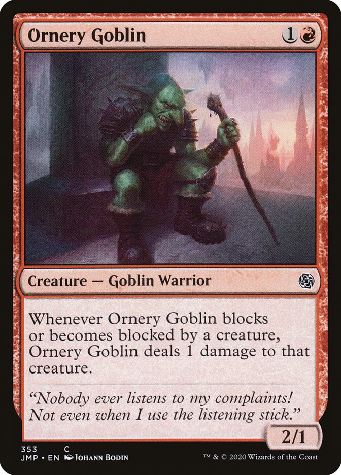 Ornery Goblin [Jumpstart] Magic: The Gathering