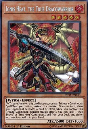 Ignis Heat, the True Dracowarrior [FIGA-EN053] Secret Rare - Yugioh Cards For Your TCG Needs!