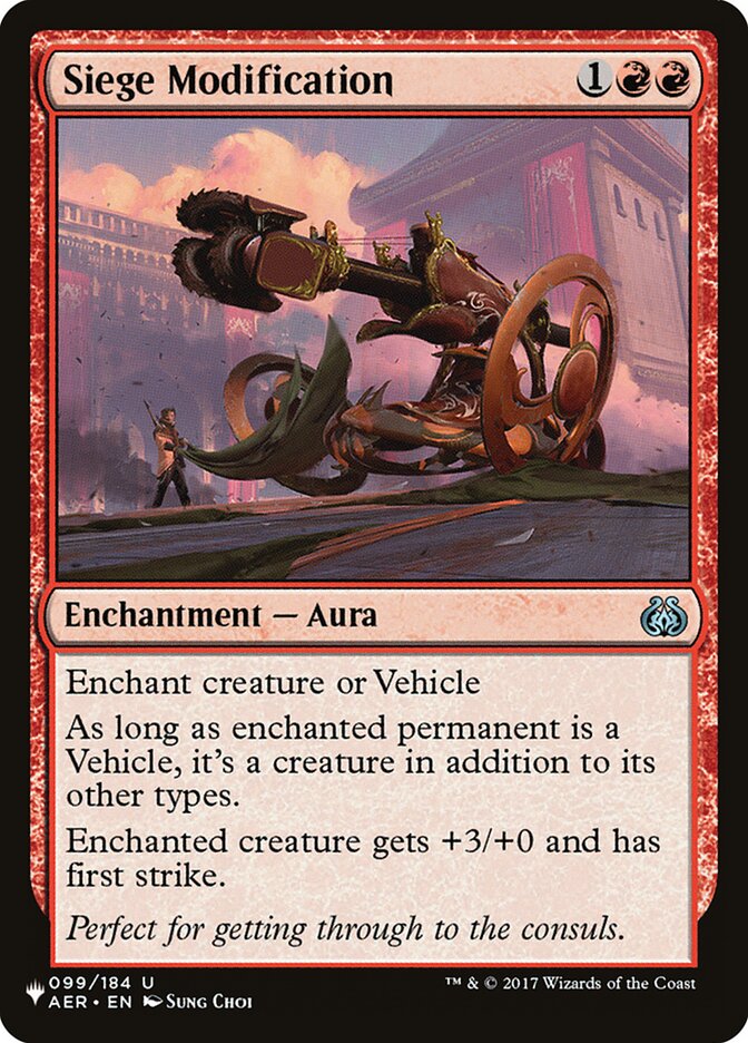Siege Modification [The List] Magic: The Gathering