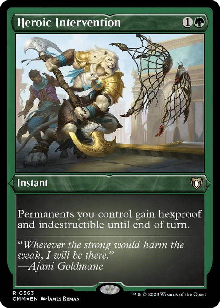 Heroic Intervention (Foil Etched) [Commander Masters] Magic: The Gathering