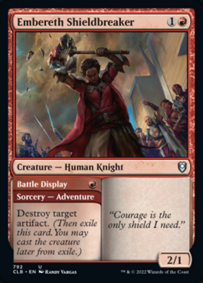 Embereth Shieldbreaker // Battle Display [Commander Legends: Battle for Baldur's Gate] Magic: The Gathering