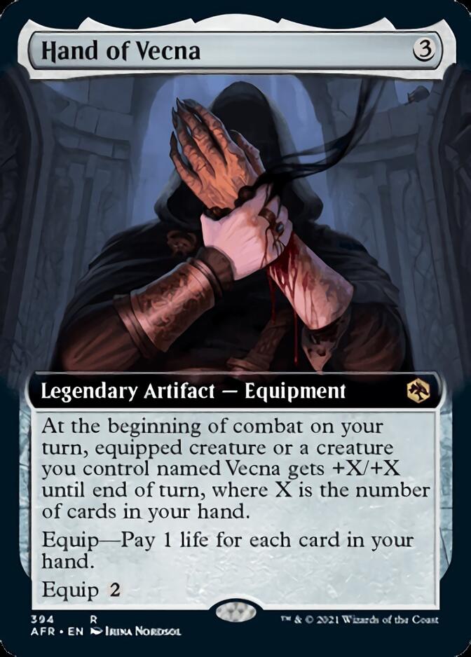 Hand of Vecna (Extended Art) [Dungeons & Dragons: Adventures in the Forgotten Realms] Magic: The Gathering